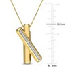 EVERLY JEWELRY | Yellow Plated Sterling Silver 1/2ct TGW White Topaz X Bar Pendant with Chain - 18 in - 3 of 4