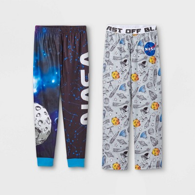 Boys' NASA 2pk Pajama Pants - Gray/Blue