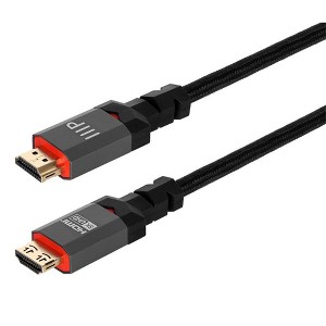 Monoprice 8K Certified Ultra High Speed HDMI Cable - 6 Feet - Black | Braided - HDMI 2.1, 8K@60Hz, 4k@120Hz, 48Gbps, HDR, VRR, CL3 In-Wall Rated - 1 of 4
