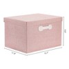 REGALWOVEN Collapsible Fabric Storage Bin with Lid and Handle for Shelves Closet 2 Pcs - 4 of 4