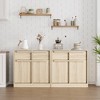 Garvee Sideboard Buffet Cabinet with Storage Drawers, 4-Door Kitchen Cabinet with Wood Handles, Modern Console Table for Dining Room, Entryway - 4 of 4