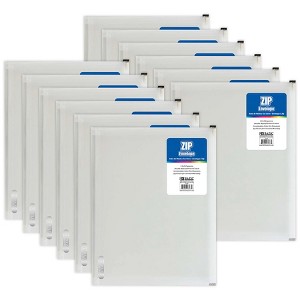 BAZIC Products® Clear Letter Size Zip Envelope, Pack of 12 - 1 of 4