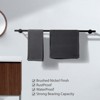 WOWOW 36 in. Stainless Steel Wall Mounted Single Towel Bar in Brushed Nickel - 3 of 4