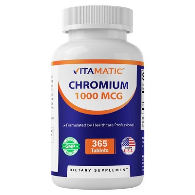 Chromium 1000 mcg | 365 Tablets | High Potency Chromium Picolinate