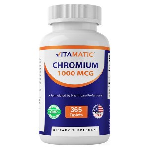 Chromium 1000 mcg | 365 Tablets | High Potency Chromium Picolinate - 1 of 4