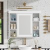 KWPZQEB Bathroom Wall Cabinet, Over The Toilet Space Saver Storage Cabinet, Medicine Cabinet with Door and Adjustable Shelves for Bathroom - 3 of 4