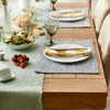Design Imports Navy/Off-White Tonal Recycled Cotton Slubby Rib Placemat Set/6 - 2 of 4