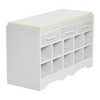 Entryway Storage Bench with 3 Drawers, 10 Shoe Compartments and Cushioned Seat - 4 of 4