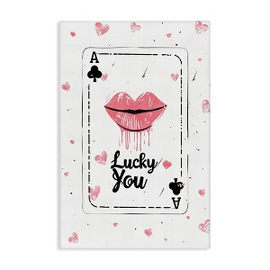 Stupell Industries Lucky You Playing Card Canvas Wall Art - 1 of 4