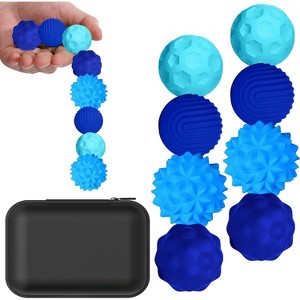 Portable Silicone Stress Balls 4-Pack, Sensory Fidget Toys for Calming, Ideal for Travel, Anxiety Relief - 1 of 4