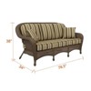 Covers & All Monterey 78.5 in W 3-Seater Sofa, Cappuccino Wicker w / Sunbrella A. Praline - 4 of 4