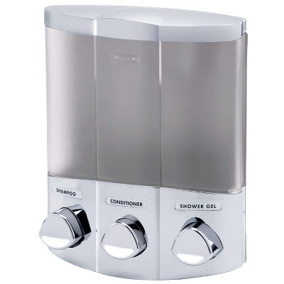 Satin Silver Wall-Mounted Automatic Liquid Dispenser