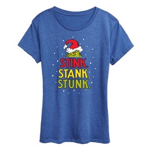 Women's - Dr. Seuss - The Grinch Stink Stank Stunk Short Sleeve Graphic T-Shirt - 1 of 4