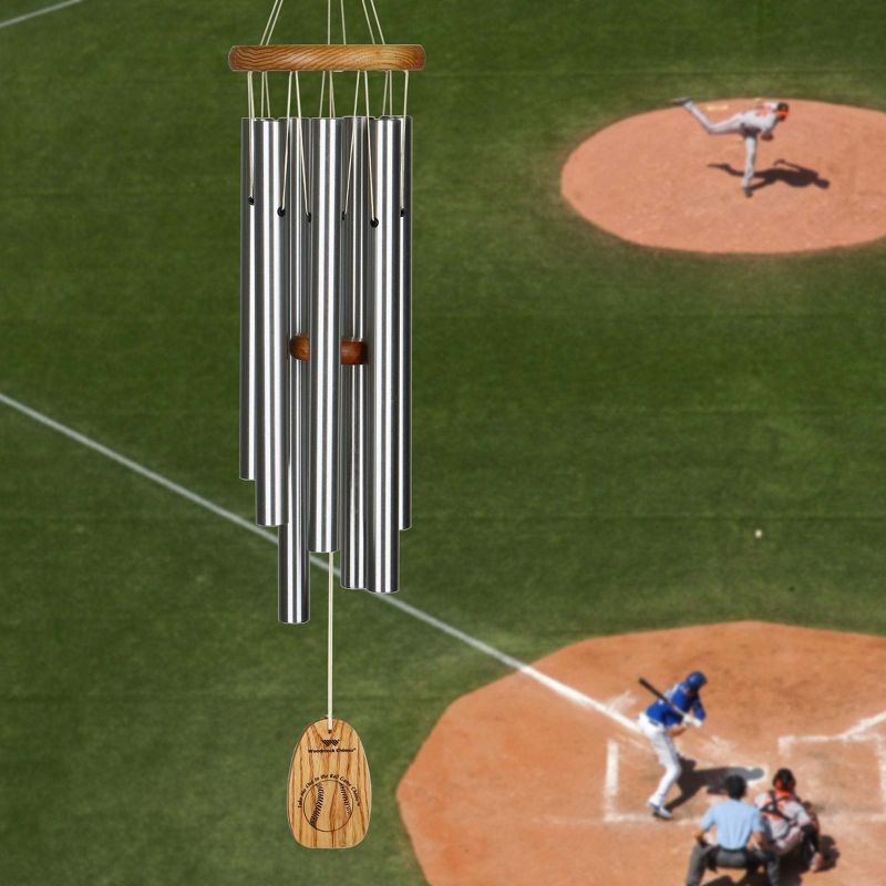Woodstock Windchimes Take Me Out to the Ball Game Chime, Wind Chimes For Outside, Wind Chimes For Garden, Patio, and Outdoor Décor, 27"L, 3 of 10
