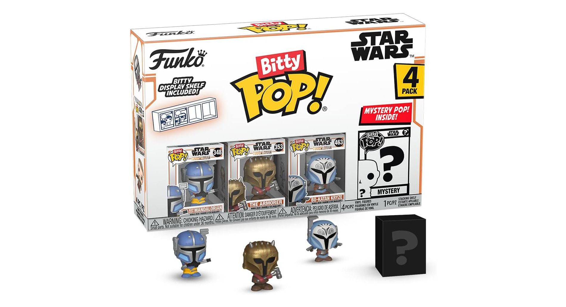 Funko Bitty Pop The Mandalorian - The Armorer, Bo-Katan Kryze, Heavy Infantry Mandalorian & Mystery Figure