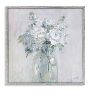 Stupell Industries White Abstract Bouquet Framed Giclee Art - 1 of 4