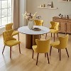 Lidia Mid-century Modern Wingback Dining Chair with Solid Wood Legs Set of 6|ARTFUL LIVING DESIGN - 2 of 4