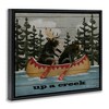 Stupell Industries Up A Creek Woodland Cabin Canoe Floating Frame Canvas Art - 2 of 4