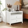 EROMMY 29.9" W Wood Nightstand With Two Drawers - 3 of 4