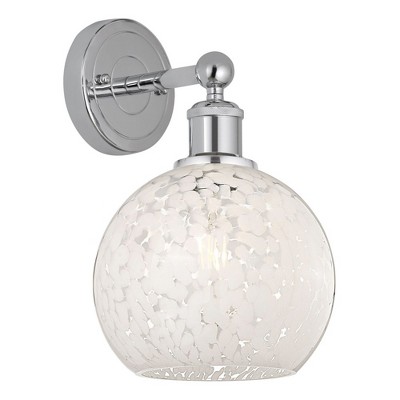 White Mouchette - 1 Light Wall Sconce In Modern Style-12.25 Inches Tall and 8 Inches Wide