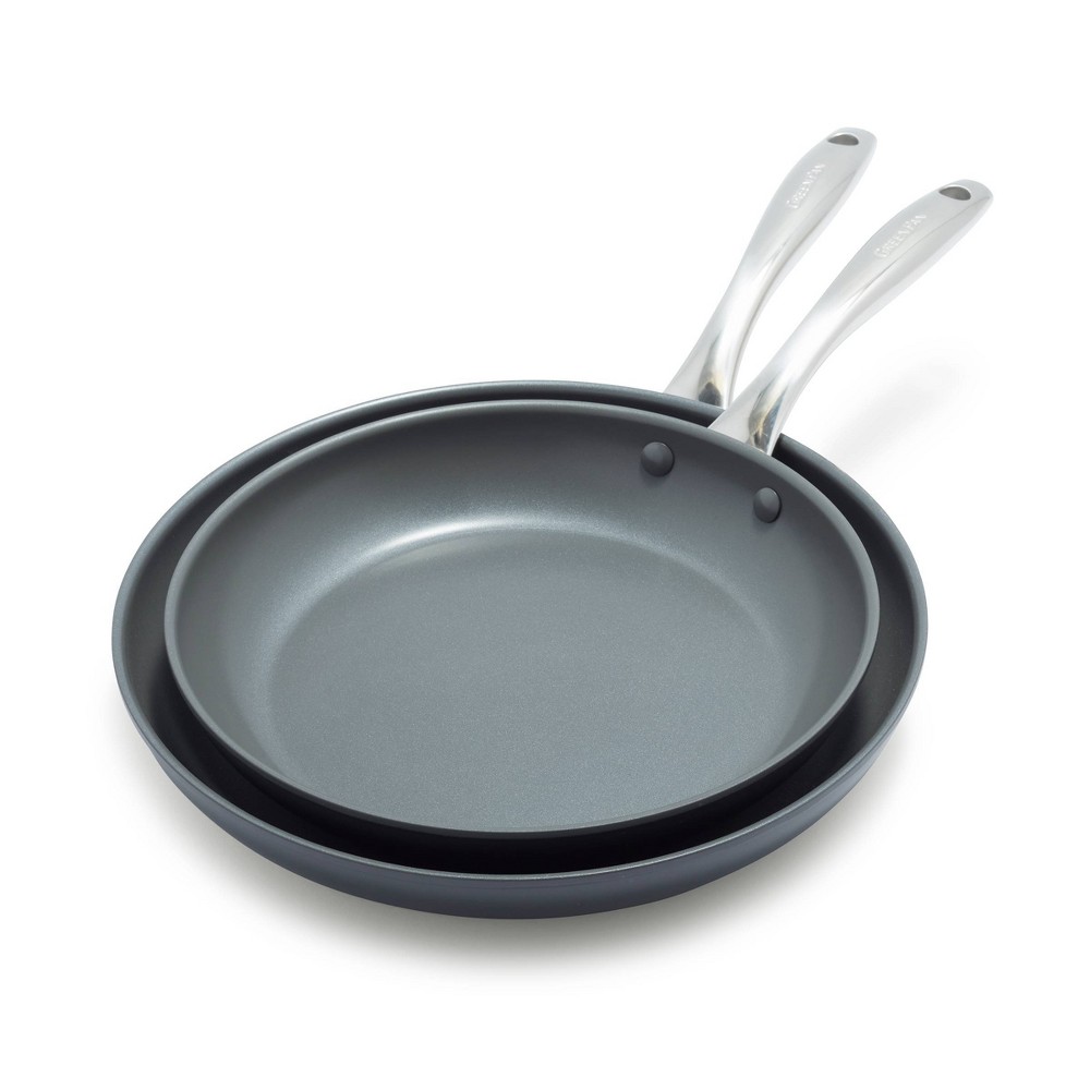 Photos - Pan Green Pan GreenPan Madison 2pk Ceramic Non-Stick Frypan Set 