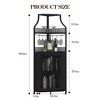 Corner Wine Cabinet, Metal Wine Holder Stand Holds 50+ Bottles & Glassware, Floor Wine Storage for Kitchen Dining Room Office Bar - 3 of 4