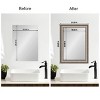 Amanti Art Mirror Makeover Bathroom Mirror Frame Border Kit  - Fully Assembled Peel and Stick Frame - Mirror NOT Included - Lyla Ornate Silver Trim - 4 of 4