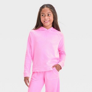 Girls' Pullover Hoodie Sweatshirt - Cat & Jack™ - 1 of 3
