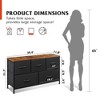 Fabric Dresser for Bedroom, Wide 5-Drawer Chest of Drawers with Storage Organizer Unit - 4 of 4