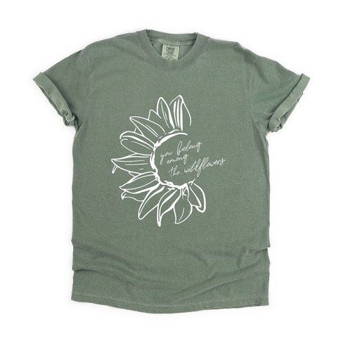 Simply Sage Market Women's You Belong Among The Wildflowers Short Sleeve Garment Dyed Tee - image 1 of 4