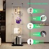Multipurpose Tempered Glass Cabinet: Wine, Storage, File - with Battery-Powered Light and Adjustable Feet - 4 of 4