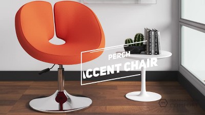 Red Wool Blend Swivel Accent Chairs with Metal Base, Set of 2