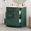 ChicFurnit 30 Inch Bathroom Vanity with Sink Freestanding Bathroom Storage Cabinet with 3 Drawers 2 Layer Drawer for Bathroom, 18.3"*30"*34" - 2 of 4