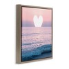 Stupell Industries Pink Heart Ocean Sunrise Floating Frame Canvas Art, Brown, 18" x 18" - 2 of 4