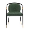 Christopher Knight Home Hugo Modern Metal Upholstered Dining Chair with Curved Back (Set of 2) - 4 of 4