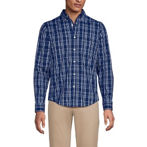 Lands' End Men's Traditional Fit Long Sleeve Travel Kit Shirt - 1 of 3