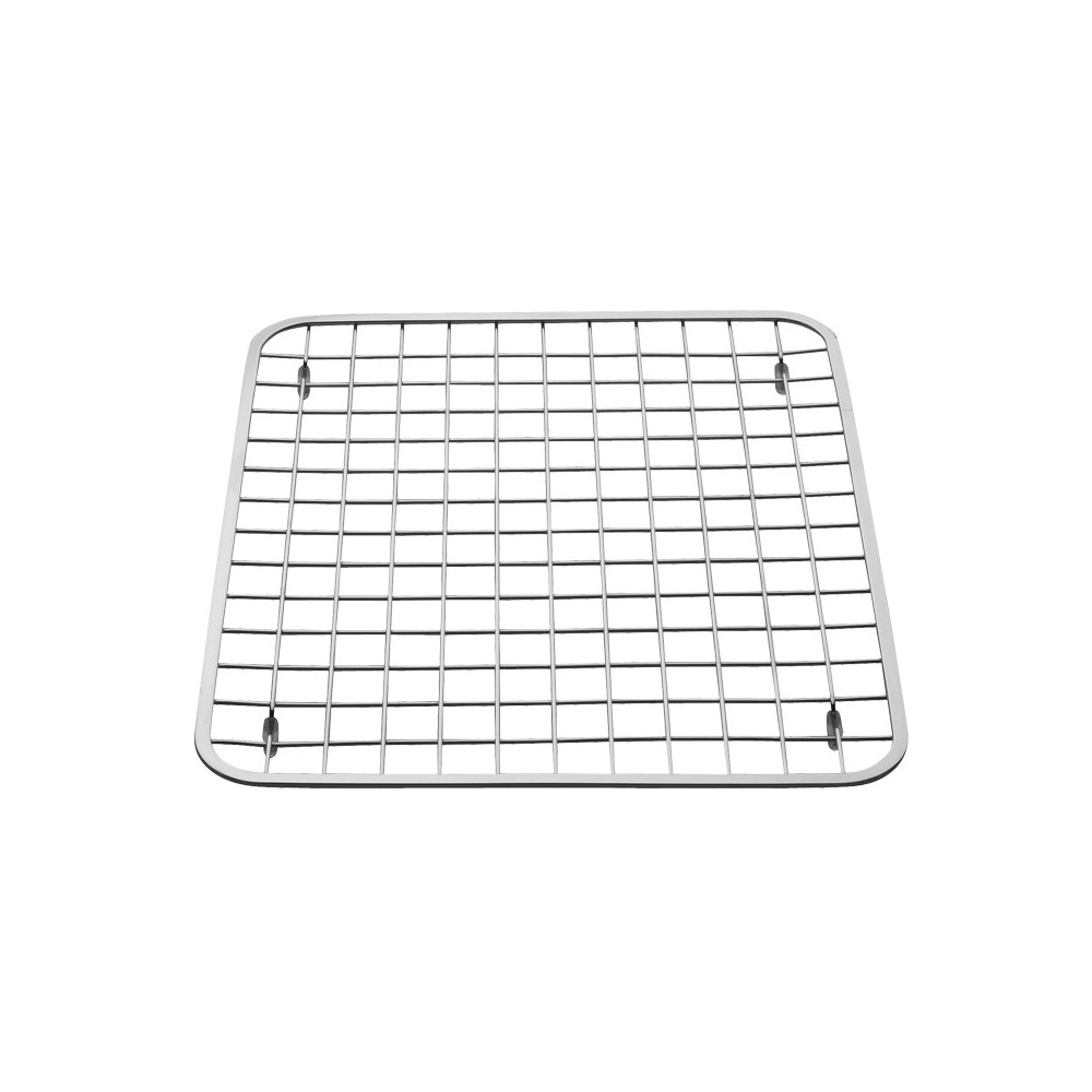 InterDesign Gia Stainless Steel Sink Grid with Drain Hole  Chrome
