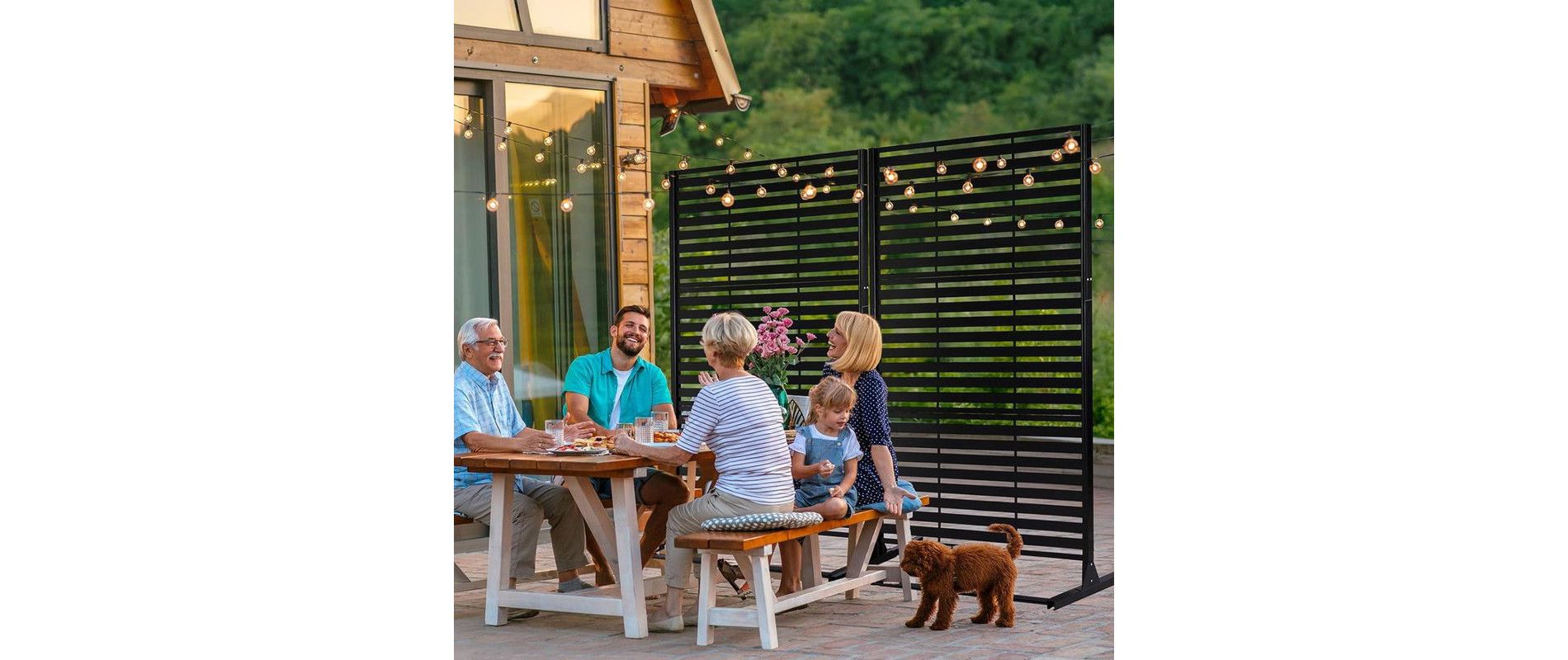 72.4 in. H Outdoor Decorative Privacy Screens Freestanding