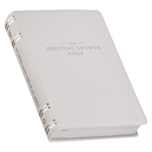 The Spiritual Growth Bible, Study Bible, NLT - New Living Translation Holy Bible, Premium Full Grain Leather, White - (Leather Bound) - 1 of 1