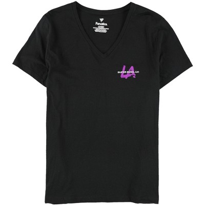 G-III Sports Womens Super Bowl LVI Graphic T-Shirt, Black, Small