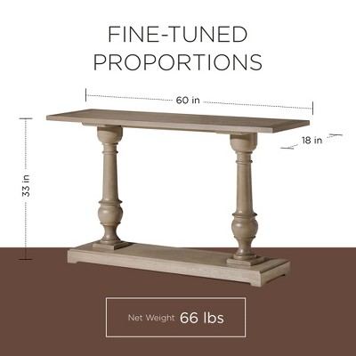 Arthur Gray Solid Wood Traditional Console Table