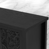 47.2'' Retro TV Stand for TVs up to 43 Inches, Entertainment Center Media Console Cabinet with 3 Spacious Cabinets, Glass Doors & Adjustable Shelves - 2 of 4