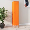 vidaXL Metal Storage Cabinet Storage Locker Organizer for School Office Steel - Orange - 2 of 4