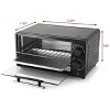 MegaChef 9L Electric Counter Top Toaster Oven in Black - 3 of 4