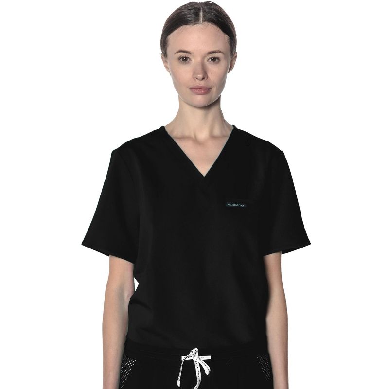 Members Only Women's Bari  Single Chest Pocket Scrub Top, 1 of 7