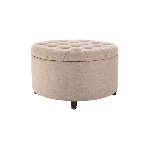 Round large deals storage ottoman