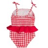 RuffleButts Girls UPF50+ Peplum Smocked Bodice One Piece - 2 of 4