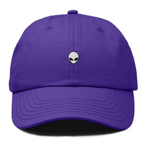 Dalix Lil Alien Embroidered Cotton Cap Outdoor Space Nature Dad Hat Mens - 1 of 4