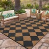 Outdoor Rug Modern Plastic Straw Carpet, Geometric Reversible Outdoor Plastic Straw Camping Rug, RV Mat for Deck, Backyard, Balcony, Porch - 4 of 4