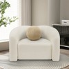 Meridian Furniture,Kali Cream Faux Shearling Teddy Fabric Chair - 2 of 4